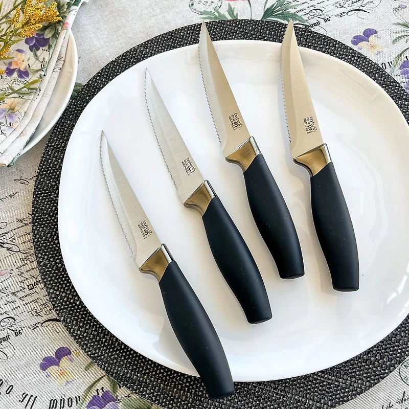 Brooklyn Brass 4-Piece Steak Knife Set by David Shaw