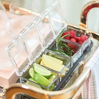 Plateau et casiers pour garnitures de cocktail par Final Touch