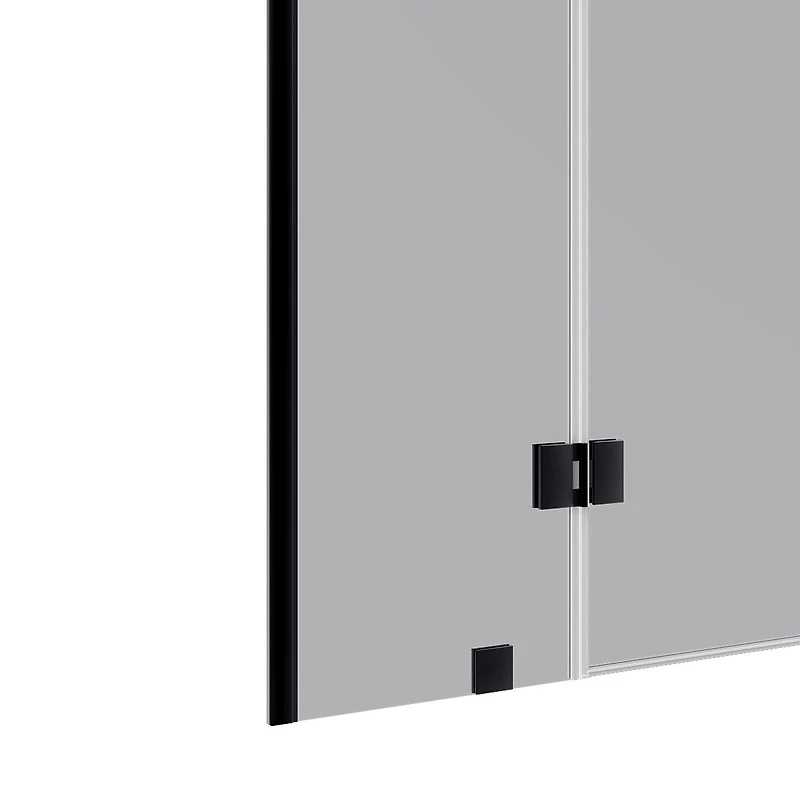 Jarrod Matte Black Sliding Bathtub Door