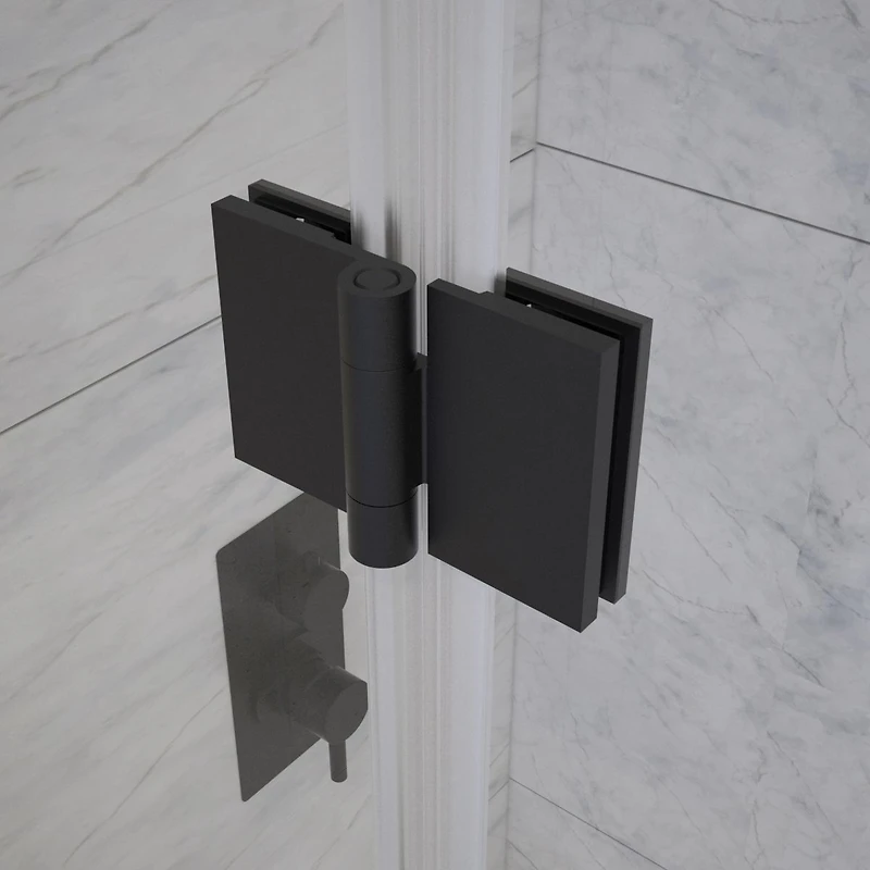 Jarrod Matte Black Sliding Bathtub Door