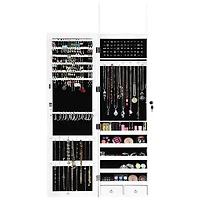 Armoire à bijoux verrouillable, éclairage LED