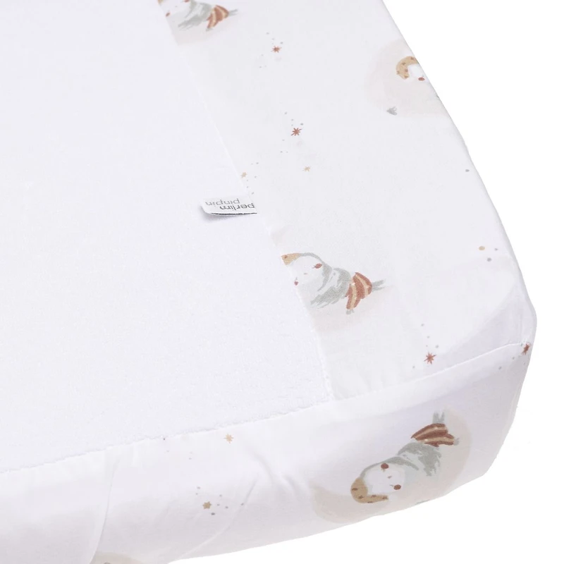 Owls Cotton Change Pad Cover & Crib Fitted Sheet, 2 Pieces