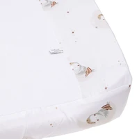 Owls Cotton Change Pad Cover & Crib Fitted Sheet, 2 Pieces