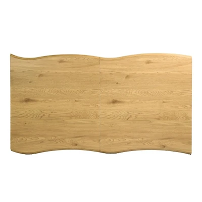 63" Modern Dining Table with Wave Edge