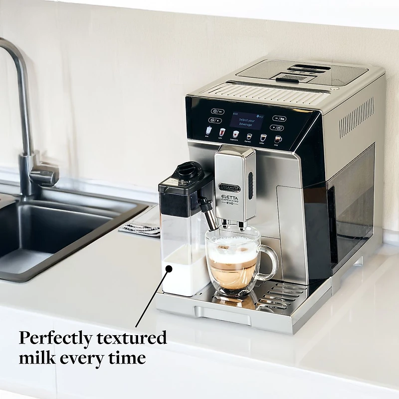 De'Longhi Eletta Evo Fully Automatic Espresso & Cappuccino Machine - Silver