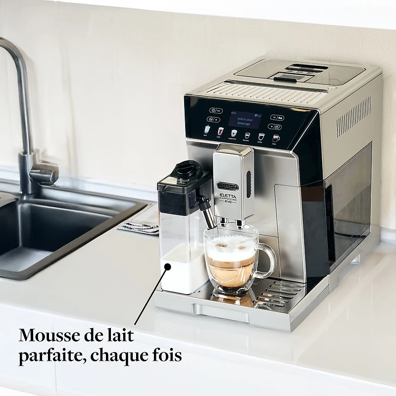 Machine à espresso et cappuccino automatique De'Longhi Eletta Evo - Argent