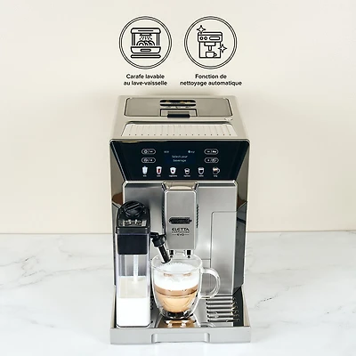 Machine à espresso et cappuccino automatique De'Longhi Eletta Evo - Argent