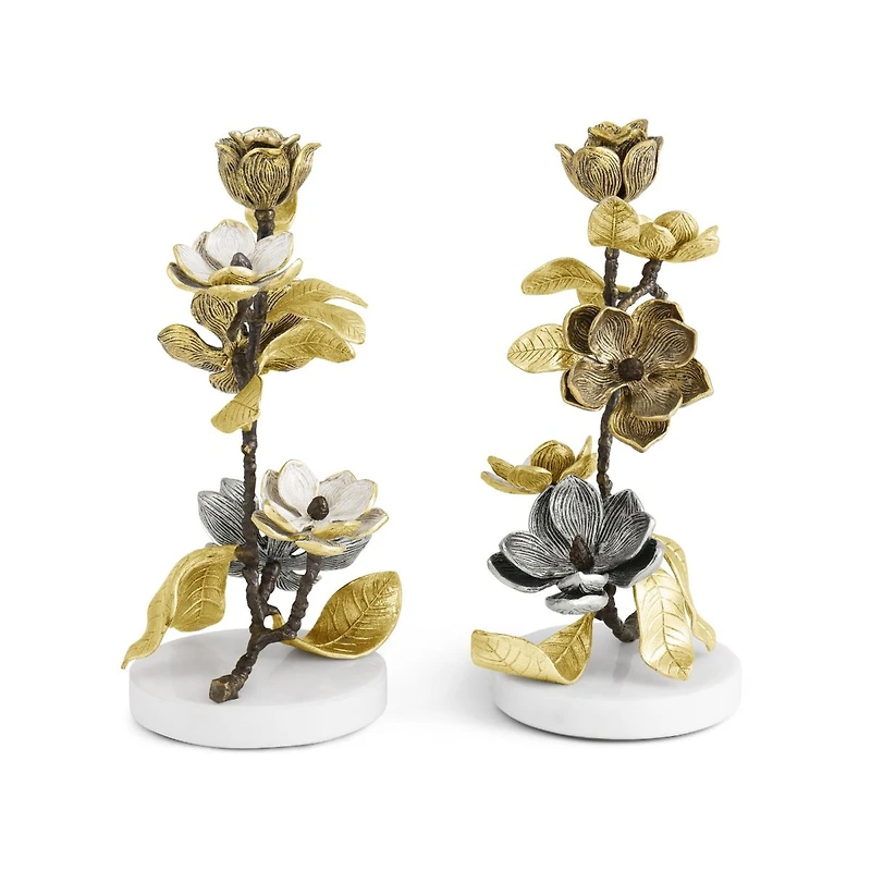 Set of 2 Vintage Bloom Candle Holders by Michael Aram