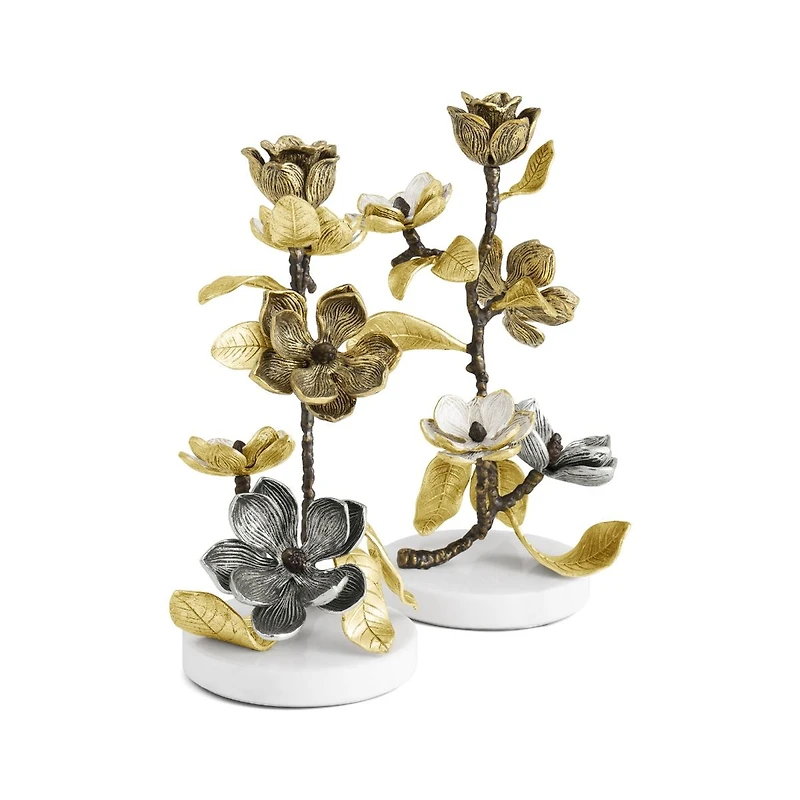 Set of 2 Vintage Bloom Candle Holders by Michael Aram