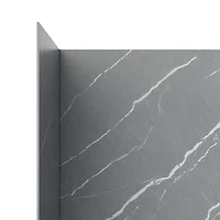 Ebblyn Ensemble de 3 panneaux muraux de douche effet pierre – Marbre gris