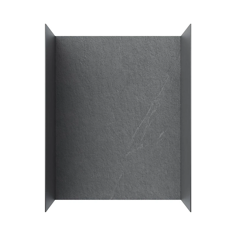 Ebblyn Stone-Effect Shower Wall Panel Surround, Set of 3 - Grey