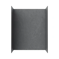 Ebblyn Stone-Effect Shower Wall Panel Surround, Set of 3 - Grey