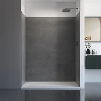 Ebblyn Stone-Effect Shower Wall Panel Surround, Set of 3 - Grey