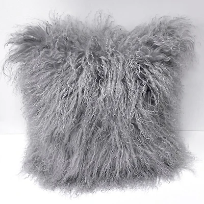 Coussin en fourrure d'agneau