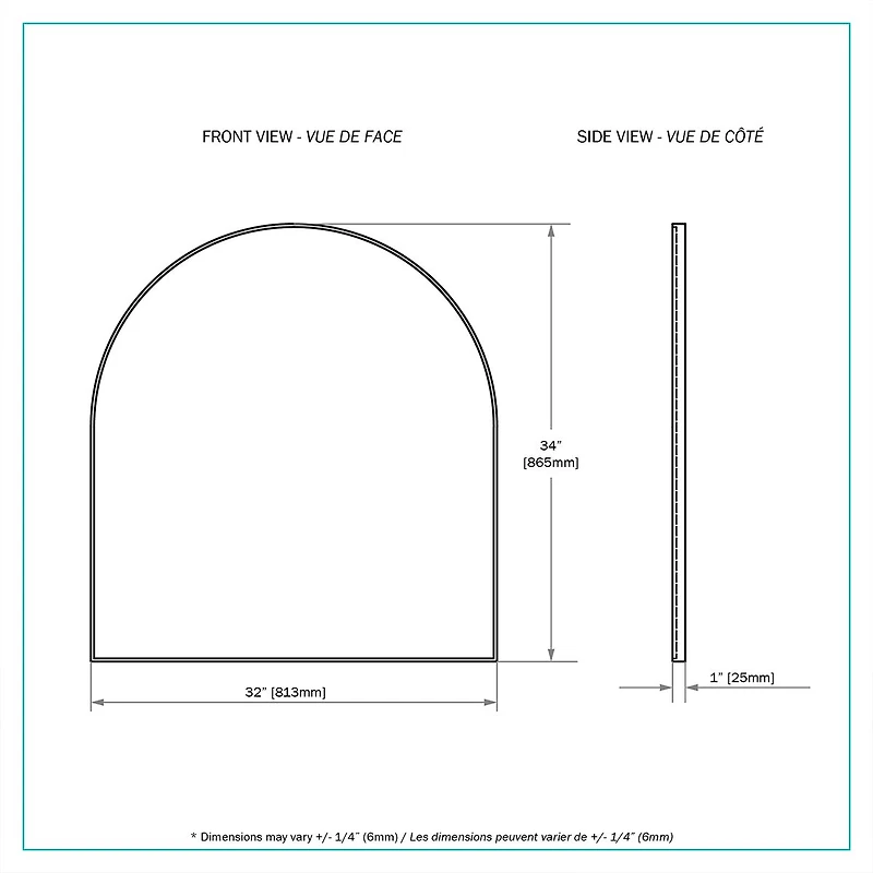 Moony Arched Metal Mirror