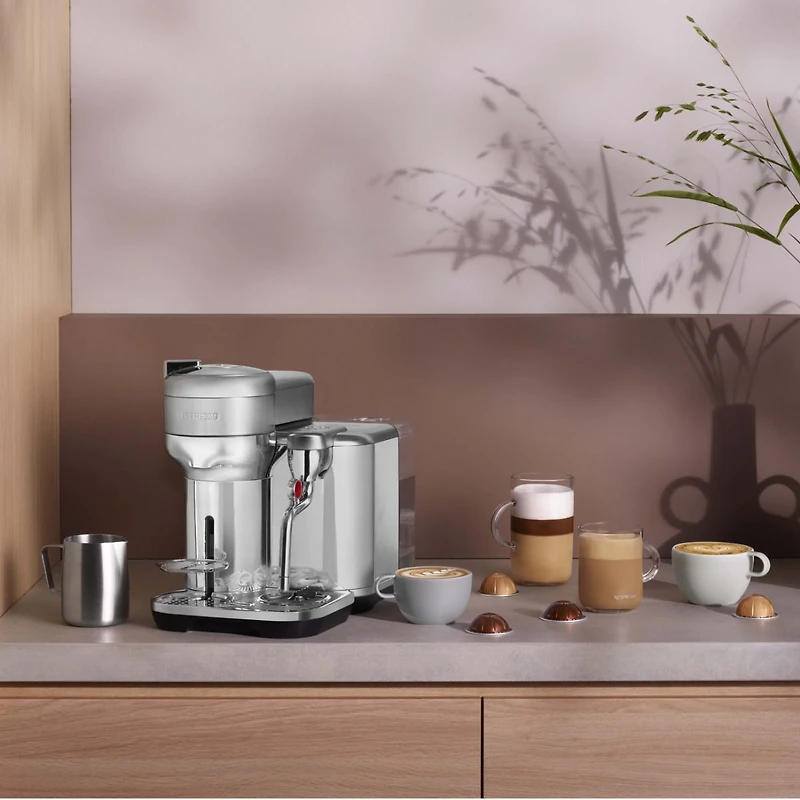 Machine à capsules Nespresso « The Vertuo Creatista » en acier inoxydable