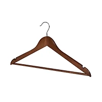 Paquet de 5 cintres en bois foncé