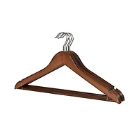 Paquet de 5 cintres en bois foncé