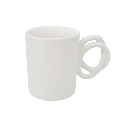Mug with Knot Handle - Cream