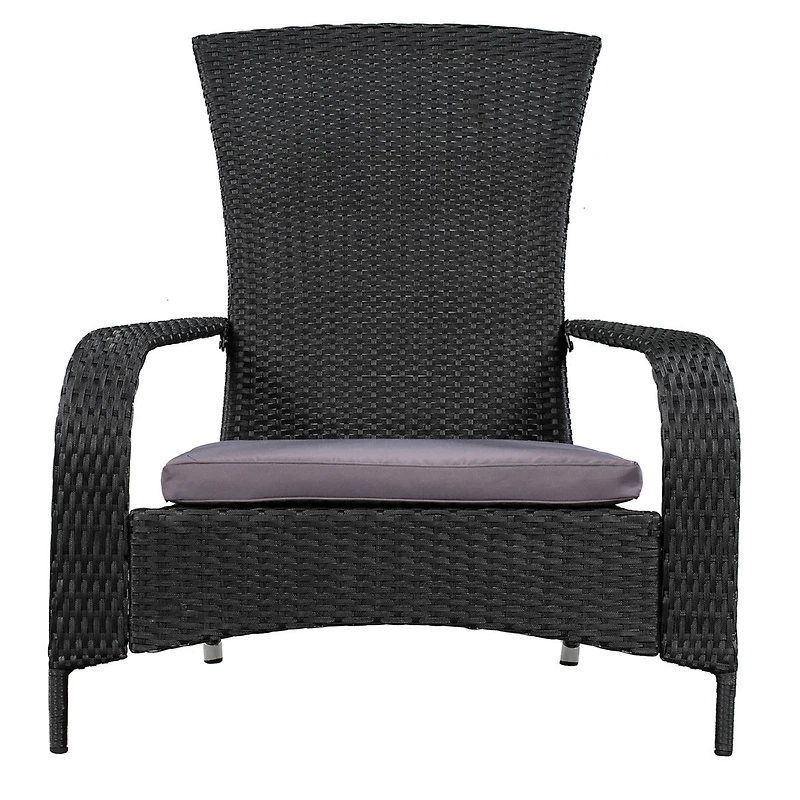 Muskoka Comfort Height Black Wicker Chair