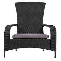 Muskoka Comfort Height Black Wicker Chair