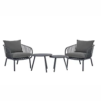 Patioflare 4-Piece Recycled Plastic Vista Conversation Set