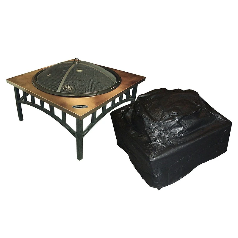 Outdoor Vinyl Firepit Cover, Square