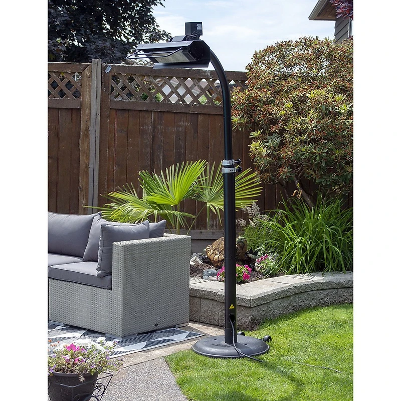 Telescopic Infrared Patio Heater, Black