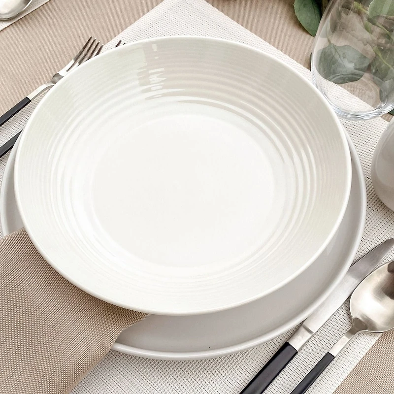 Gordon Ramsay Maze White 4-Piece Vegetable/Pasta Bowl Set by Royal Doulton