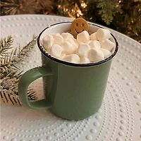 Forest Green Enamel Look Mug - 14 oz / 414 ml