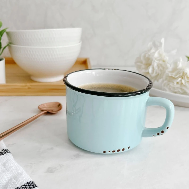 Tasse à cappuccino rétro - Verte