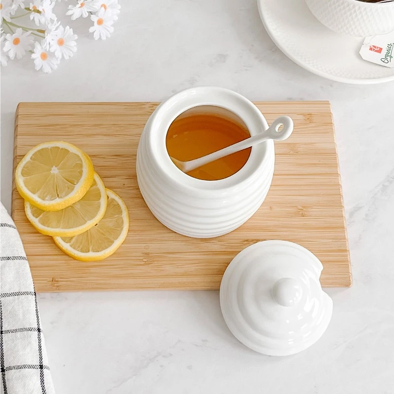 Honey Pot with Lid & Spoon by Maxwell Williams