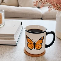 Butterfly Black-Rimmed Mug