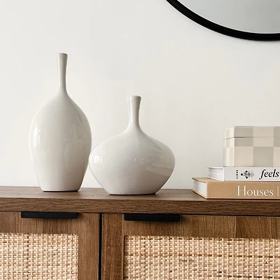 Lilo Dimpled Vase by Torre & Tagus - wide vase 8.75