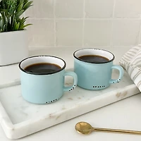 Tasse à cappuccino rétro - Verte