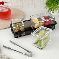 Plateau et casiers pour garnitures de cocktail par Final Touch