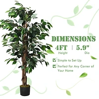 Artificial Ficus Silk Tree - 4 Ft