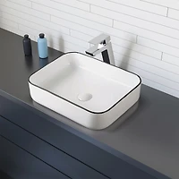 Renly Rectangular Above-Counter Ceramic Basin