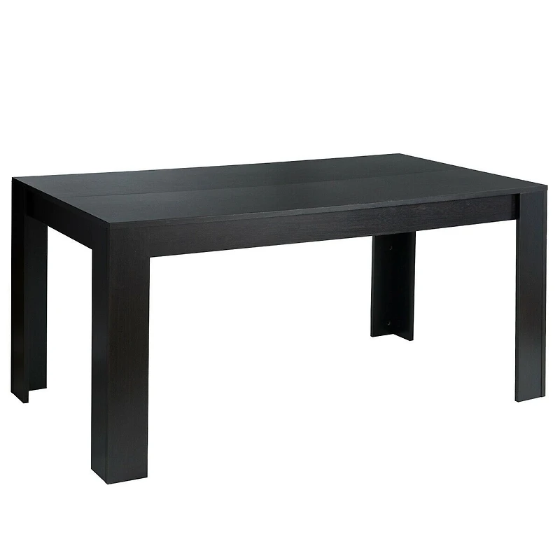 63" Rectangular Modern Dining Kitchen Table, For 6 People - Black
