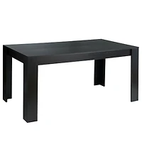 63" Rectangular Modern Dining Kitchen Table, For 6 People - Black