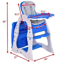 3 1 Convertible Play Table Seat Baby High Chair