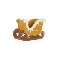 Snow-Covered Brown Sled