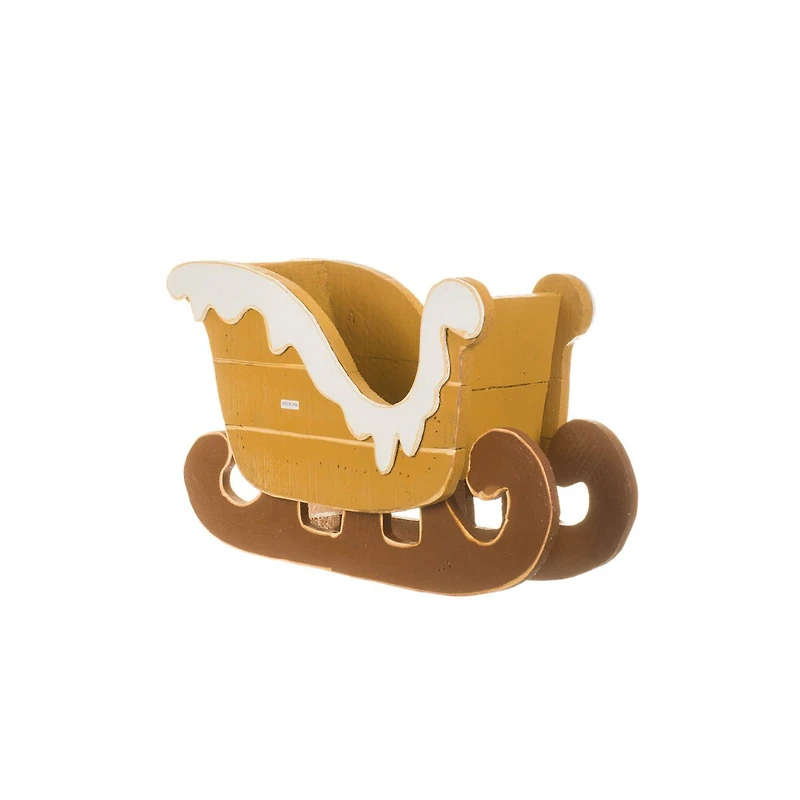 Snow-Covered Brown Sled