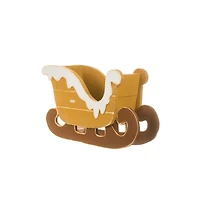 Snow-Covered Brown Sled