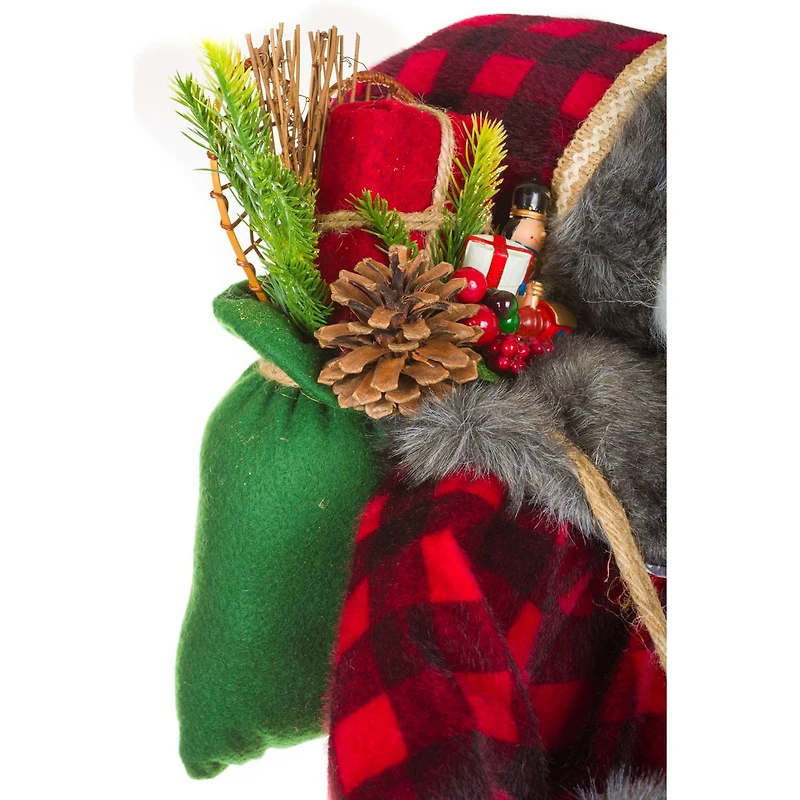 Père Noël dramatique rouge à carreaux buffalo