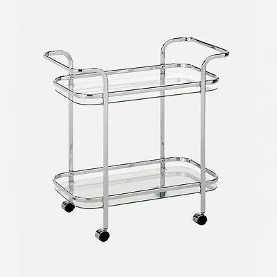 Serena Bar Cart - Chrome