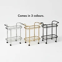Serena Bar Cart - Chrome