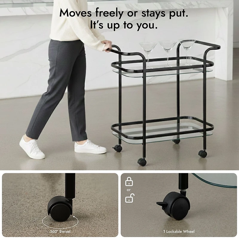 Serena Bar Cart - Black