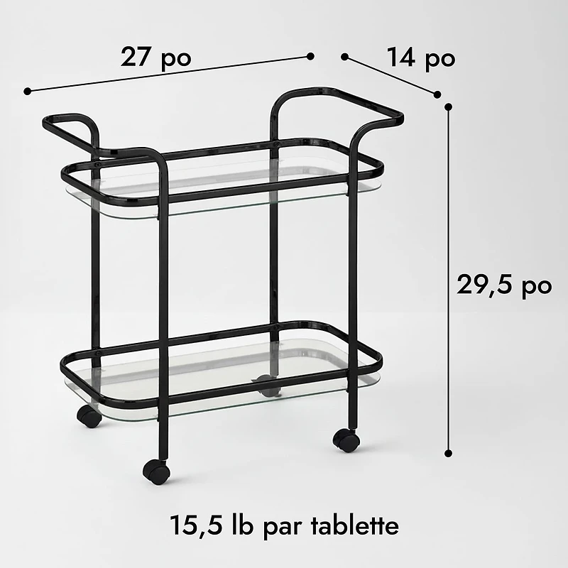 Desserte « Serena » - Noire