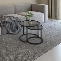 Cavira Glass Top Round Nested Tables